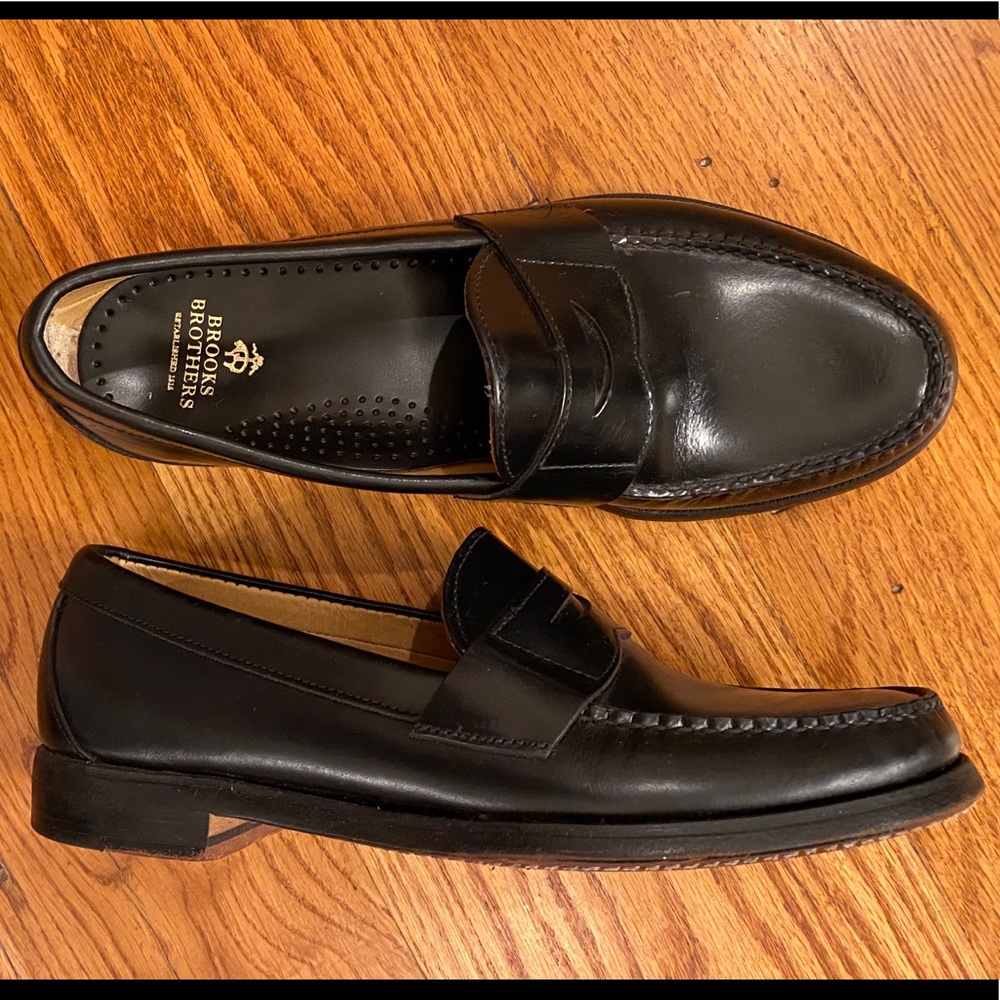 EUC Brooks Brothers Loafers, Black
